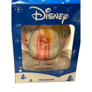 Disney Aurora Sleeping Beauty Decoupage Christmas Ornament 3" MINT In Box